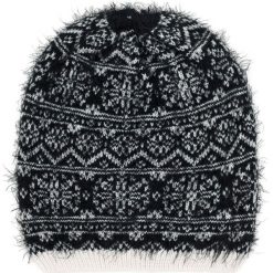 Czapka damska Winter grass czarno biała. Białe czapki zimowe damskie marki Art of Polo. Za 42,47 zł.