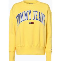 Tommy Jeans - Damska bluza nierozpinana, złoty. Żółte bluzy damskie marki Tommy Jeans, l, z napisami, z jeansu, bez rękawów, bez kaptura. Za 399,95 zł.