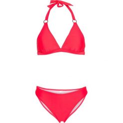 Stroje dwuczęściowe damskie: Bikini z ramiączkami wiązanymi na szyi (2 części) bonprix różowy neonowy