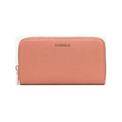 Coccinelle Metallic Soft Portfel Beżowy Pomarańczowy. Pomarańczowe portfele damskie Coccinelle, bez wzorów, ze skóry. Za 648,95 zł.