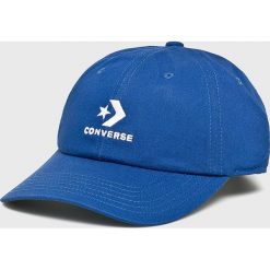 Converse - Czapka. Niebieskie czapki męskie Converse, bez wzorów, z bawełny. W wyprzedaży za 79,90 zł.