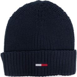 Czapka TOMMY JEANS - Tjm Basic Flag Rib Beanie AM0AM05191 CBK. Niebieskie czapki męskie Tommy Jeans, bez wzorów, z bawełny. Za 139,00 zł.