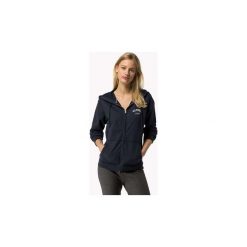Bluzy Tommy Hilfiger 1487906015 ZIP THRU HOODY. Niebieskie bluzy damskie TOMMY HILFIGER, s, bez wzorów, bez rękawów, bez kaptura. Za 260,53 zł.