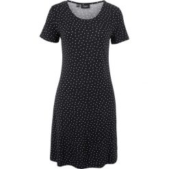 Sukienki: Krótka sukienka shirtowa bonprix czarny w kropki