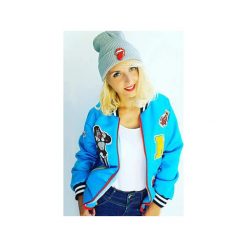 Kurtka KONG GIRL niebieska. Niebieskie kurtki damskie Missspark, s, z haftami, z tkaniny, bez kaptura. Za 499,00 zł.