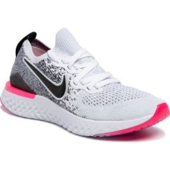 Buty NIKE - Epic React Flyknit 2 BQ8927 103 White/Black/Hyper Pink. Szare buty sportowe damskie Nike, bez wzorów, z tworzywa sztucznego, sportowe, do biegania. W wyprzedaży za 449,00 zł.
