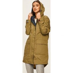 Tommy Jeans - Parka. Zielone kurtki damskie Tommy Jeans, s, bez wzorów, z bawełny, długie. Za 899,90 zł.