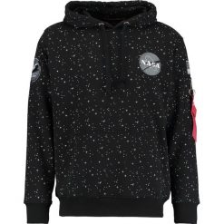 Alpha Industries NASA STARRY HOODY Bluza z kapturem schwarz. Czarne kardigany męskie Alpha Industries, m, bez wzorów, z bawełny, z kapturem, bez rękawów, z kapturem. Za 379,00 zł.
