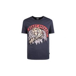 T-shirty z krótkim rękawem Roberto Cavalli S03GC0463. Niebieskie t-shirty męskie Roberto Cavalli, s, bez wzorów, bez kołnierzyka, krótkie. Za 199,00 zł.