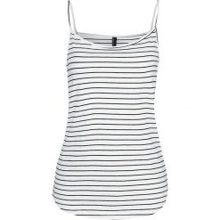 Topy damskie: Sublevel Striped Top Top Spaghetti biały/czarny