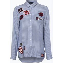 Superdry - Bluzka damska, niebieski. Niebieskie topy sportowe damskie marki Superdry, s, w paski, bez kołnierzyka, bez rękawów, bez kaptura. Za 349,95 zł.