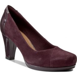 Creepersy damskie: Półbuty CLARKS - Chorus Carol 261287544 Aubergine