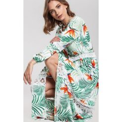 Biała Sukienka Hale. Białe sukienki damskie other, na spotkanie biznesowe, na lato, s, w kwiaty, bez kołnierzyka, bez rękawów, maxi, rozkloszowane. Za 119,99 zł.