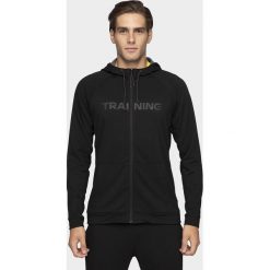 Bluza treningowa męska BLMF261 - głęboka czerń. Bluzy męskie xl, bez wzorów, z dzianiny, z kapturem, bez rękawów, z kapturem. W wyprzedaży za 119,99 zł.