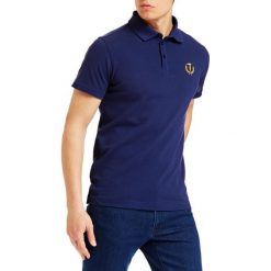 Trussardi Jeans Koszulka polo męska XL granatowa. Koszulki męskie Trussardi Jeans, xl, bez wzorów, z jeansu, polo, z krótkim rękawem, krótkie. Za 379,00 zł.