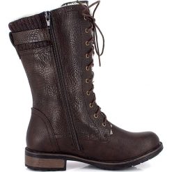 Kozaki "Delphia" w kolorze brązowym. Brązowe buty zimowe damskie Kimberfeel. W wyprzedaży za 346,95 zł.