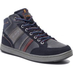 Sneakersy WRANGLER - Marshall Paso Mid WM92121A Navy 016. Niebieskie sneakersy męskie Wrangler, bez zapięcia. Za 299,00 zł.