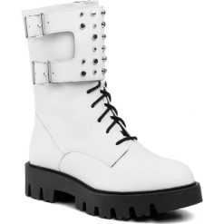 Trapery GINO ROSSI - RST-DTI604 White. Białe trapery damskie Gino Rossi, ze skóry, klasyczne, bez obcasa, bez zapięcia. Za 399,99 zł.