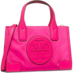 Torebka TORY BURCH - Ella Micro Tote 61057 Bright Pink 694. Różowe torebki klasyczne damskie Tory Burch, bez wzorów, ze skóry, klasyczne, bez dodatków. Za 769,00 zł.