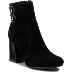 Botki ANN MEX - 8235 01W Czarny. Czarne botki damskie skórzane marki Ann Mex. W wyprzedaży za 279,00 zł.