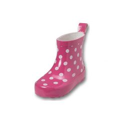 Playshoes Różowe kalosze w białe punkty. Różowe buciki niemowlęce marki Playshoes, z bawełny. Za 69,00 zł.