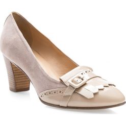 Buty damskie. Brązowe czółenka damskie Wittchen, bez wzorów, ze skóry, bez obcasa. W wyprzedaży za 399,90 zł.