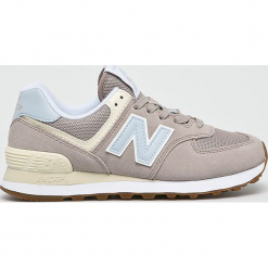 New Balance - Buty WL574FLC. Szare buty sportowe damskie marki New Balance, z gumy. W wyprzedaży za 279,90 zł.