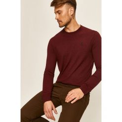 Polo Ralph Lauren - Sweter. Brązowe swetry męskie Polo Ralph Lauren, s, bez wzorów, z bawełny, z okrągłym kołnierzem, bez kaptura. Za 639,90 zł.