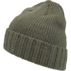 Czapka męska CAM258 - khaki. Brązowe czapki męskie marki 4f, na zimę, z polaru. W wyprzedaży za 19,99 zł.