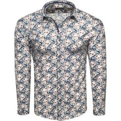 Koszula męska slim z printem czaszki Recea. Koszule męskie Recea, xl, z nadrukiem, z bawełny, eleganckie. Za 149,99 zł.