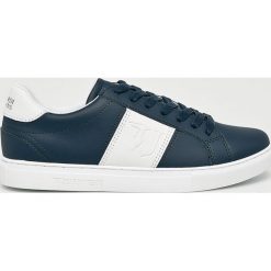 Trussardi Jeans - Buty. Niebieskie buty sportowe męskie Trussardi Jeans, z jeansu, na sznurówki. W wyprzedaży za 299,90 zł.