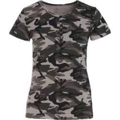 Khaki T-shirt In Great Measure. Brązowe t-shirty damskie Born2be, s, z aplikacjami, z dzianiny, klasyczne, z klasycznym kołnierzykiem. Za 39,99 zł.