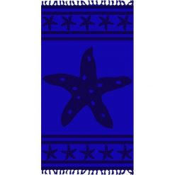 Kąpielówki męskie: Fouta „Cisele Azur” w kolorze granatowym – 160 x 90 cm