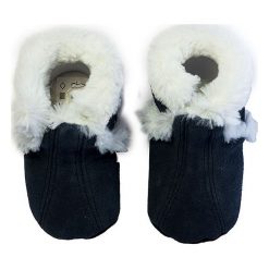 Buty dziecięce: Skórzane buty niemowlęce "Bootz" w kolorze granatowym