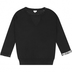 Sweter jedwabny w kolorze czarnym. Czarne swetry klasyczne damskie marki Ateliers de la Maille, z jedwabiu, z okrągłym kołnierzem. W wyprzedaży za 318,95 zł.