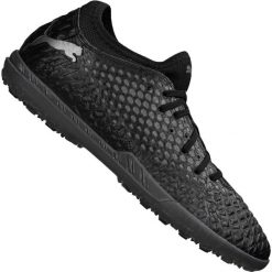 Buty piłkarskie Puma Future 4.4 Tt M 105690-02. Czarne buty sportowe męskie Puma, na jesień, z tkaniny, na sznurówki, do piłki nożnej. W wyprzedaży za 289,00 zł.