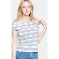 Broadway - Top. Szare topy damskie Broadway, m, z bawełny, z dekoltem w łódkę. W wyprzedaży za 39,90 zł.