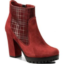 Buty zimowe damskie: Botki OLEKSY – 474/881/880 Czerwony
