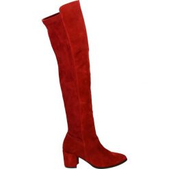 Kozaki - AMS1349 RIBES. Czarne buty zimowe damskie marki Venezia, z materiału, na obcasie. Za 449,00 zł.