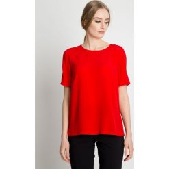 Bluzki damskie: Elegancka czerwona bluzka z krótkim rękawem BIALCON
