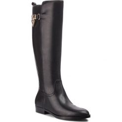 Oficerki GUESS - FLDGT4 LEA11 BLACK. Czarne buty zimowe damskie marki Guess, ze skóry ekologicznej, na obcasie. Za 859,00 zł.