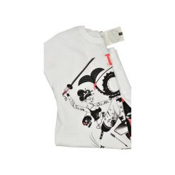 T-SHIRT WATATSUMI FRONT LONGER LENGTH. Białe t-shirty męskie Don't need no samurai, s, z nadrukiem, z bawełny, retro, z dekoltem na plecach. Za 149,00 zł.