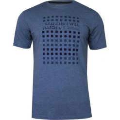 Granatowy Bawełniany T-Shirt -PAKO JEANS- Męski, Okrągły Dekolt, Krótki Rękaw, z Nadrukiem, Napisami TSPJNS8SQUAREgr. Niebieskie koszulki męskie Pako Jeans, m, z nadrukiem, z bawełny, casualowe, z okrągłym kołnierzem, z krótkim rękawem, krótkie. Za 54,00 zł.