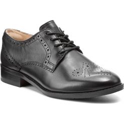 Oxfordy CLARKS - Netley Rose 261285214 Black Leather. Czarne jazzówki damskie Clarks, ze skóry, na obcasie. W wyprzedaży za 299,00 zł.