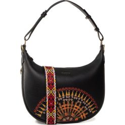 Torebka DESIGUAL - 20SAXP90 2000. Czarne torebki klasyczne damskie Desigual, bez wzorów, ze skóry ekologicznej, klasyczne, na ramię, duże, bez dodatków. Za 349,00 zł.