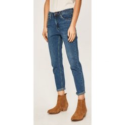 Answear - Jeansy. Niebieskie jeansy damskie ANSWEAR, s, z podwyższonym stanem. W wyprzedaży za 129,90 zł.