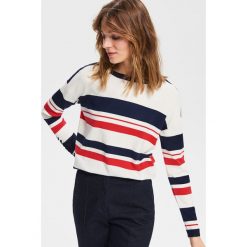 Sweter w paski - Wielobarwn. Szare swetry damskie Reserved, s, w paski, bez rękawów, bez kaptura. W wyprzedaży za 49,99 zł.