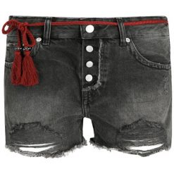Szorty jeansowe Pepe Jeans Bonita PL800851. Czarne szorty damskie Pepe Jeans, bez wzorów, z bawełny. W wyprzedaży za 239,00 zł.
