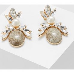 Kolczyki damskie: Anton Heunis OVAL DISC WITH WINGED FRINGE EARRINGS Kolczyki grey