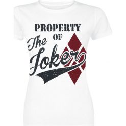 Bluzki asymetryczne: Harley Quinn Property Of The Joker Koszulka damska biały
